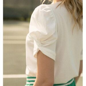 EUC Summersalt Luxe Pima Twist-Sleeve Tee